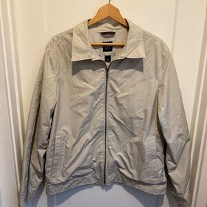 Men’s retro Y2K GAP full zip water resistant casual jacket cream size Large 2006